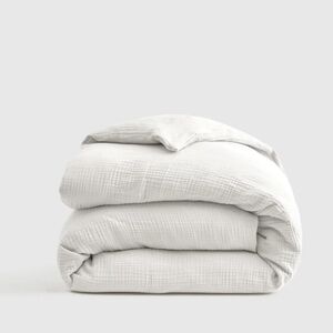 NWT- Quince Organic Cotton Airy Gauze White Duvet Cover! Full/ Queen (978)